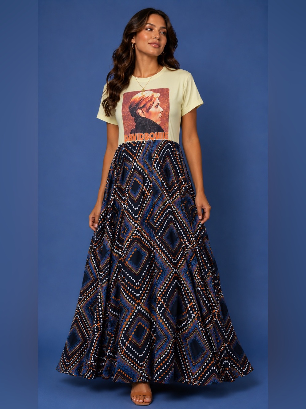 Vintage Bowie T-Shirt and Skirt Upcycle